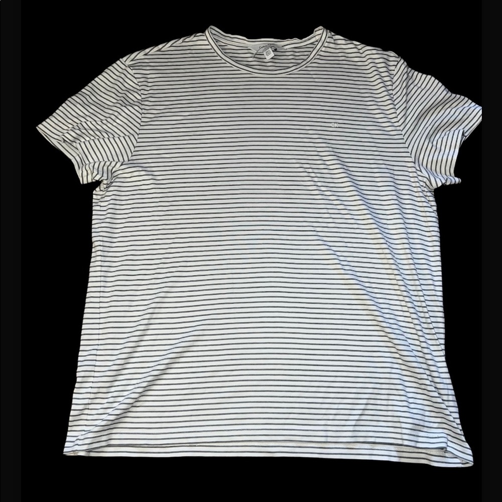 White and black striped Calvin Klein Shirt